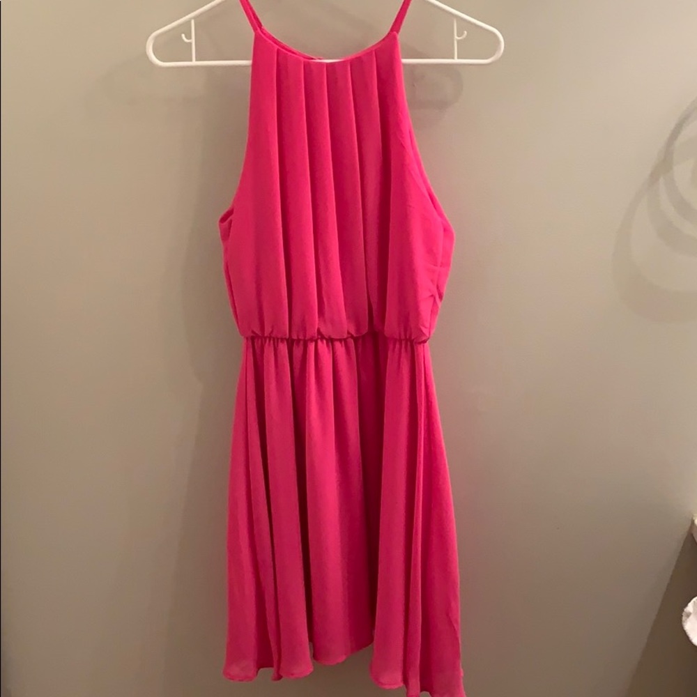 Hot pink dress